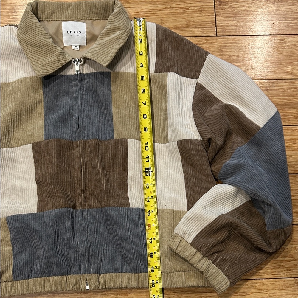 Le Lis Multicolor Boho Y2k Patchwork Corduroy Jac… - image 3
